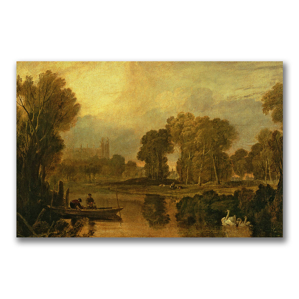 Joseph Turner 'Eton College From The River' Canvas Art 16 X 24