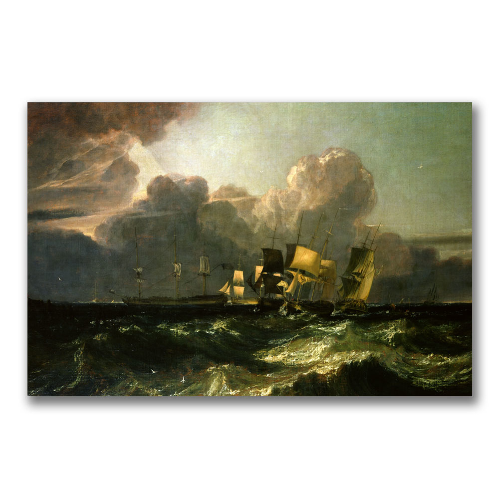 Joseph Turner 'Ships Bearing Up For Anchorage' Canvas Art 16 X 24