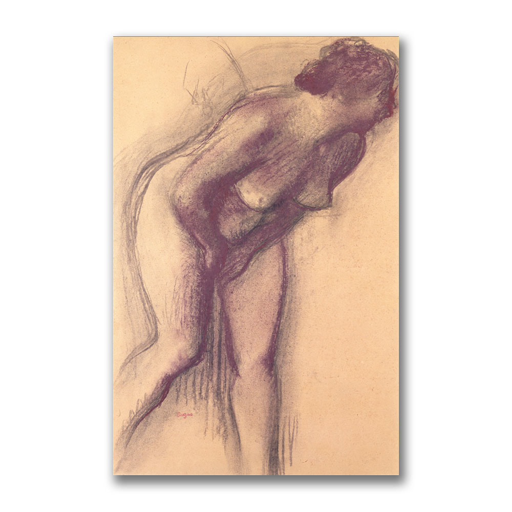 Edgar Degas 'Female Standing Nude' Canvas Art 16 X 24