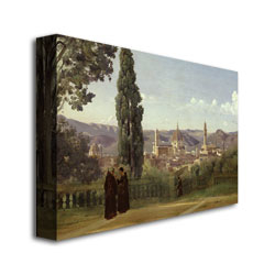 Jean Baptiste Corot 'View Of Florence' Canvas Art 16 X 24