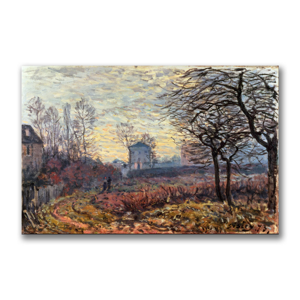 Alfred Sisley 'Landscape Near Louveciennes' Canvas Art 16 X 24
