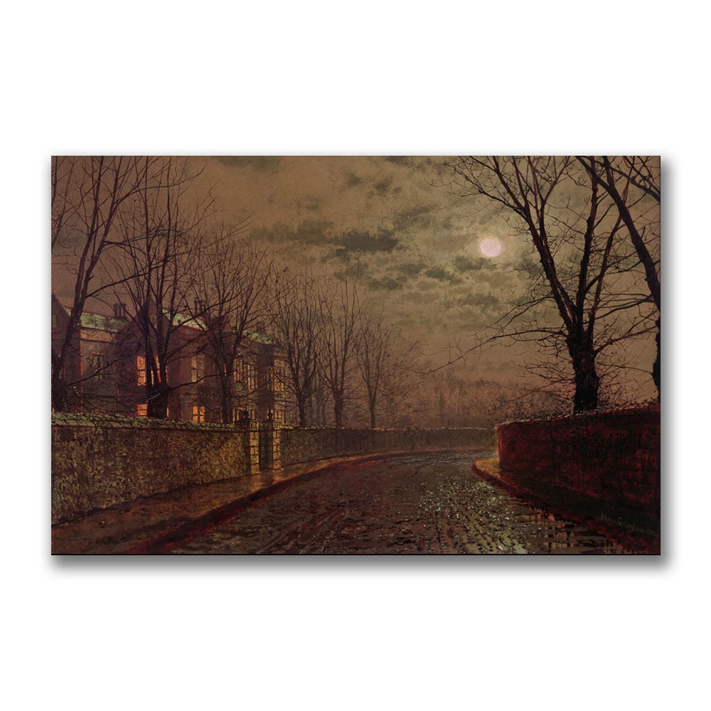 John Grimshaw 'Moonlit Street Scene' Canvas Art 16 X 24