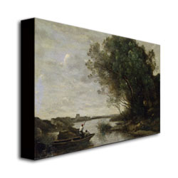 Jean Baptiste Corot 'River Landscape' Canvas