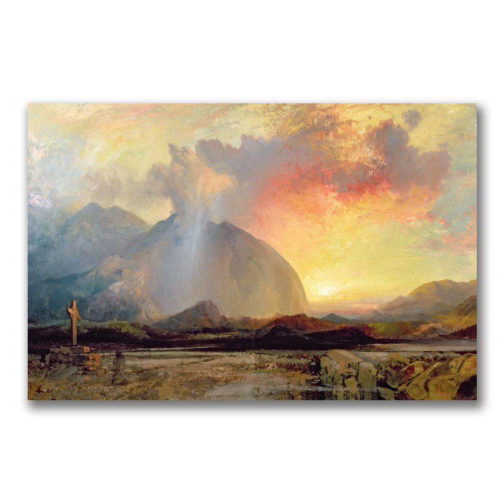 Thomas Moran 'Sunset Vespars At The Rugged Cross' Canvas Art 16 X 24