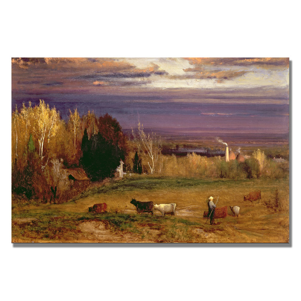 George Inness 'Sunshine After Storm Or Sunset' Canvas Art 16 X 24