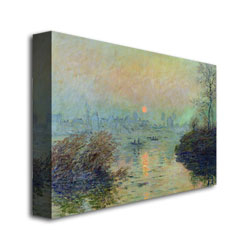 Claude Monet 'Sun Setting Over The Seine' Canvas Art 16 X 24