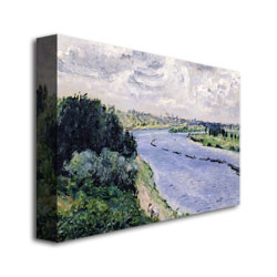Pierre Renoir 'Barges On The Seine' Canvas Art 16 X 24