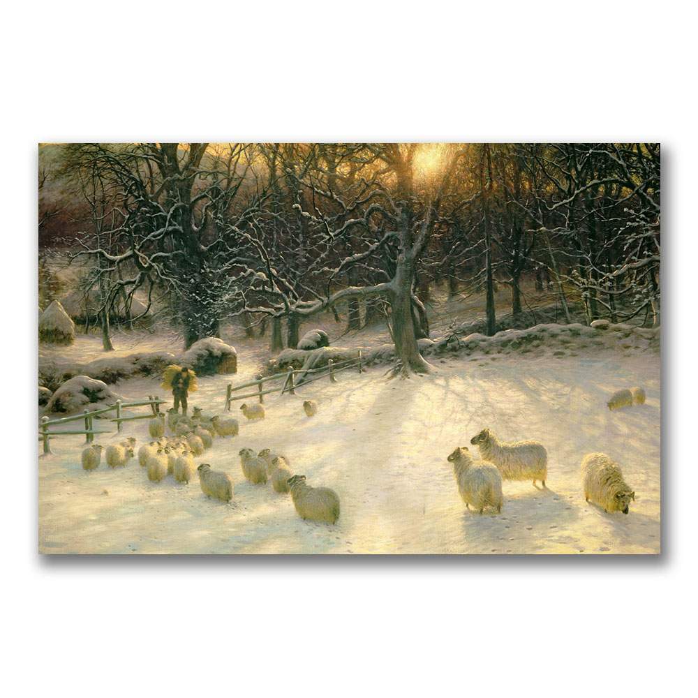 Joseph Farquharson 'The Shortening Winter's Day' Canvas Art 16 X 24