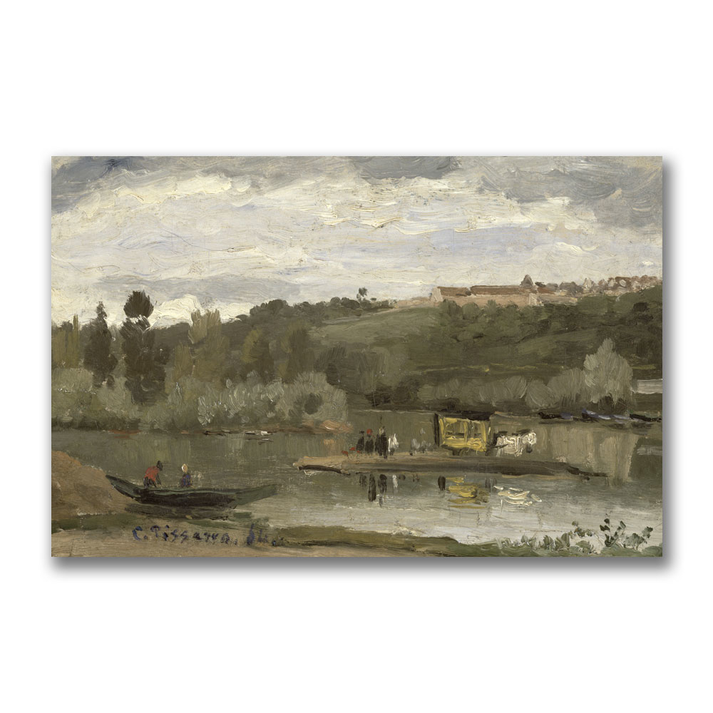 Camille Pissaro 'Ferry At Verenne-Saint Hilaire' Canvas Art 16 X 24
