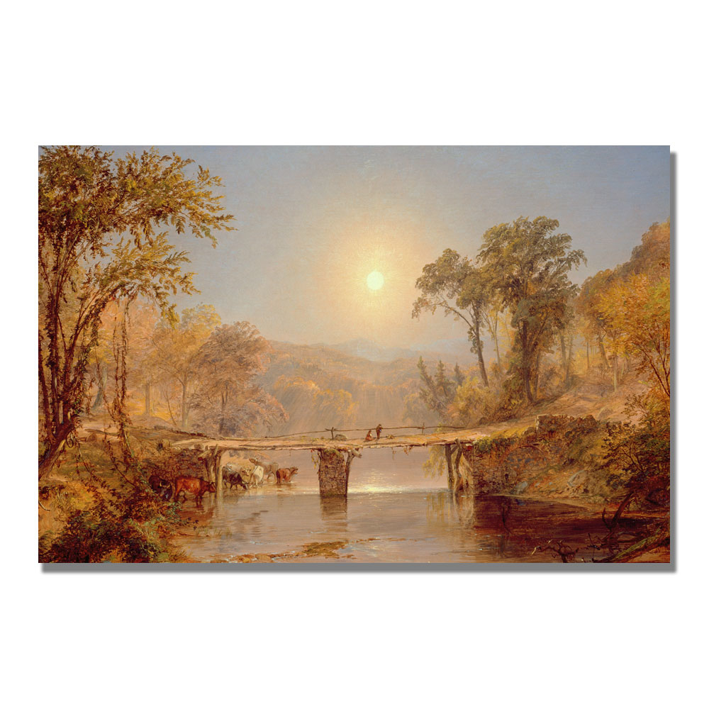 Jasper Cropsey 'Indian Summer On The Delaware' Canvas Art 16 X 24