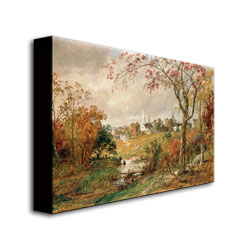Jasper Cropsey 'Autumn Landscape' Canvas Art 16 X 24
