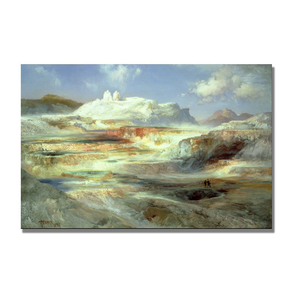 Thomas Moran 'Jupiter Terrace Yellowstone' Canvas Art 16 X 24