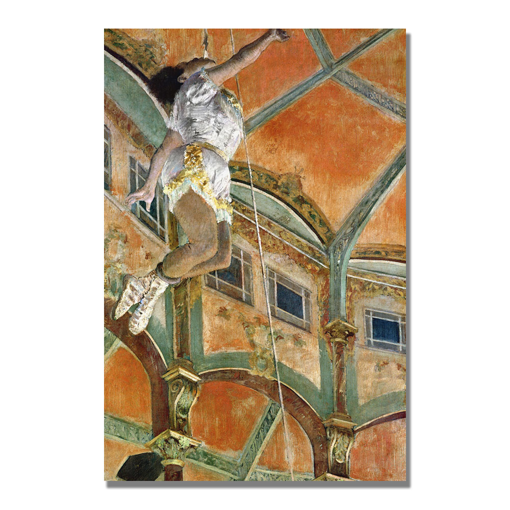Edgar Degas 'Miss La La At The Cirque Fernando' Canvas Art 16 X 24