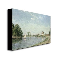 Camille Pissaro 'At The River's Edge 1871' Canvas Art 16 X 24
