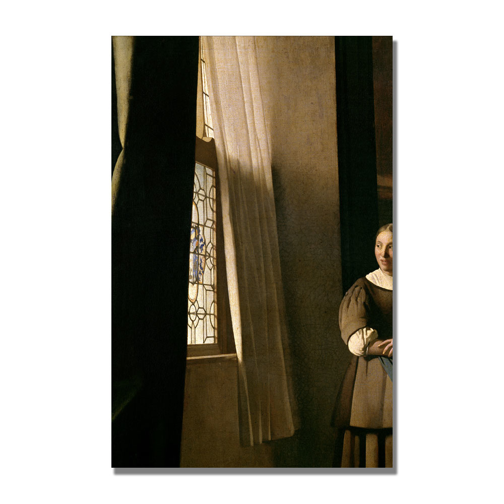Jan Vermeer 'Lady Writing A Letter' Canvas Art 16 X 24