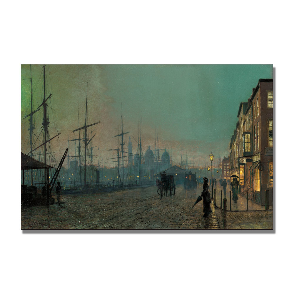 John Grimshaw 'Humber Dockside' Canvas Art 16 X 24