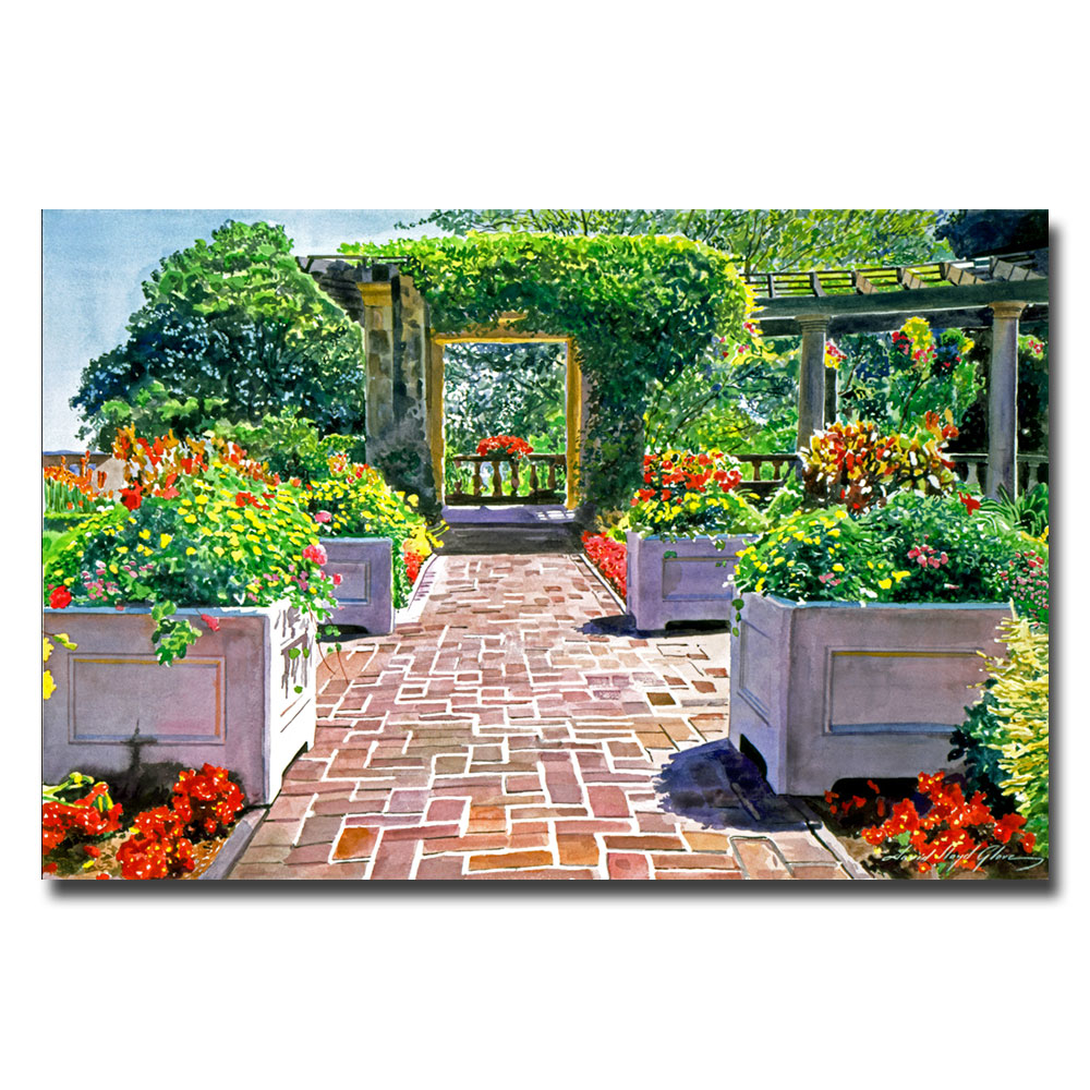 David Lloyd Glover 'The Beautiful Italian Garden' Canvas Art 16 X 24
