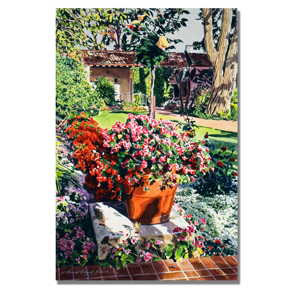 David Lloyd Glover 'Santa Barbra Garden' Canvas Art 16 X 24