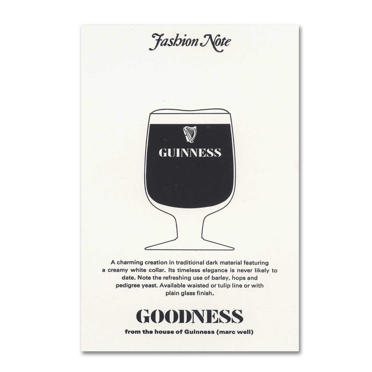 Guinness Brewery 'Goodness' Canvas Art 16 X 24