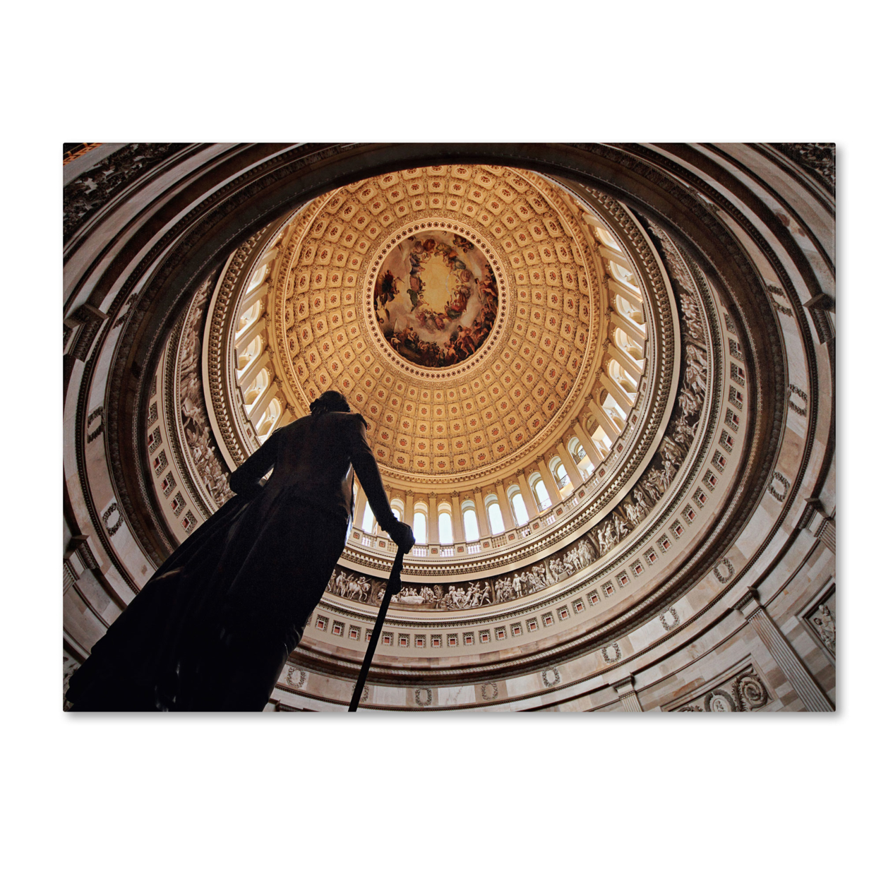 Gregory O'hanlon 'US Capitol Rotunda' Canvas Art 16 X 24