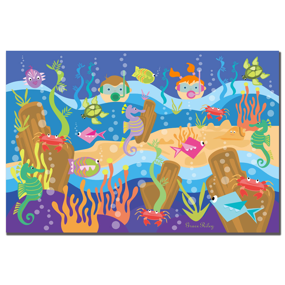 Grace Riley 'Underwater Adventures' Canvas Art 16 X 24
