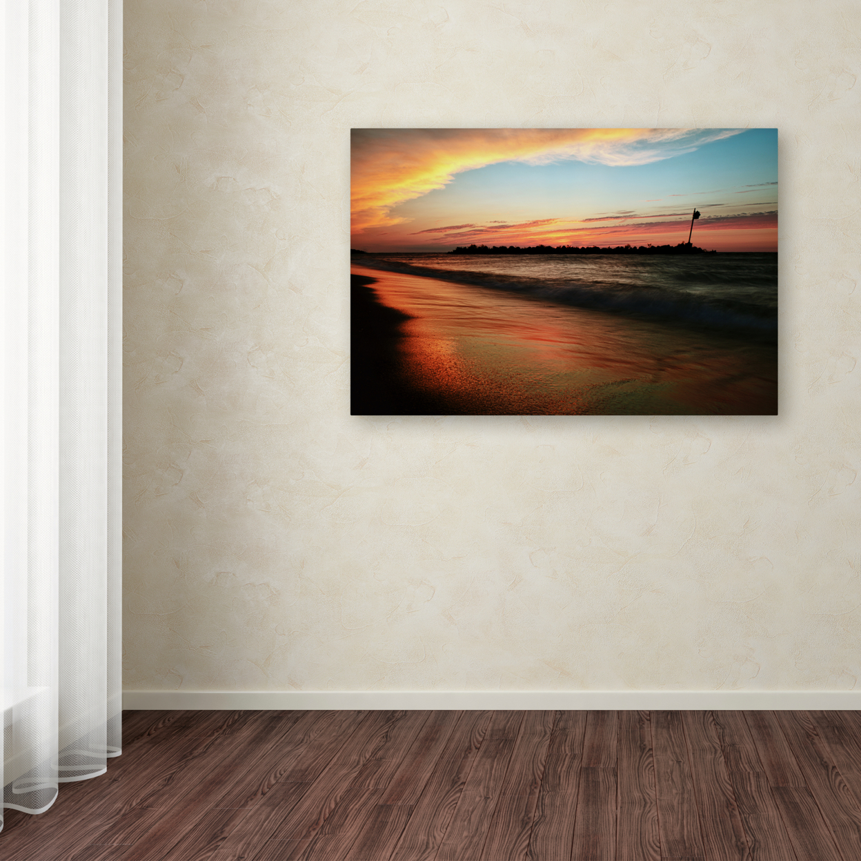Jason Shaffer 'Lakeview Sunset' Canvas Art 16 X 24