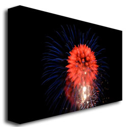 Kurt Shaffer; 'Abstract Fireworks II' Canvas Art 16 X 24