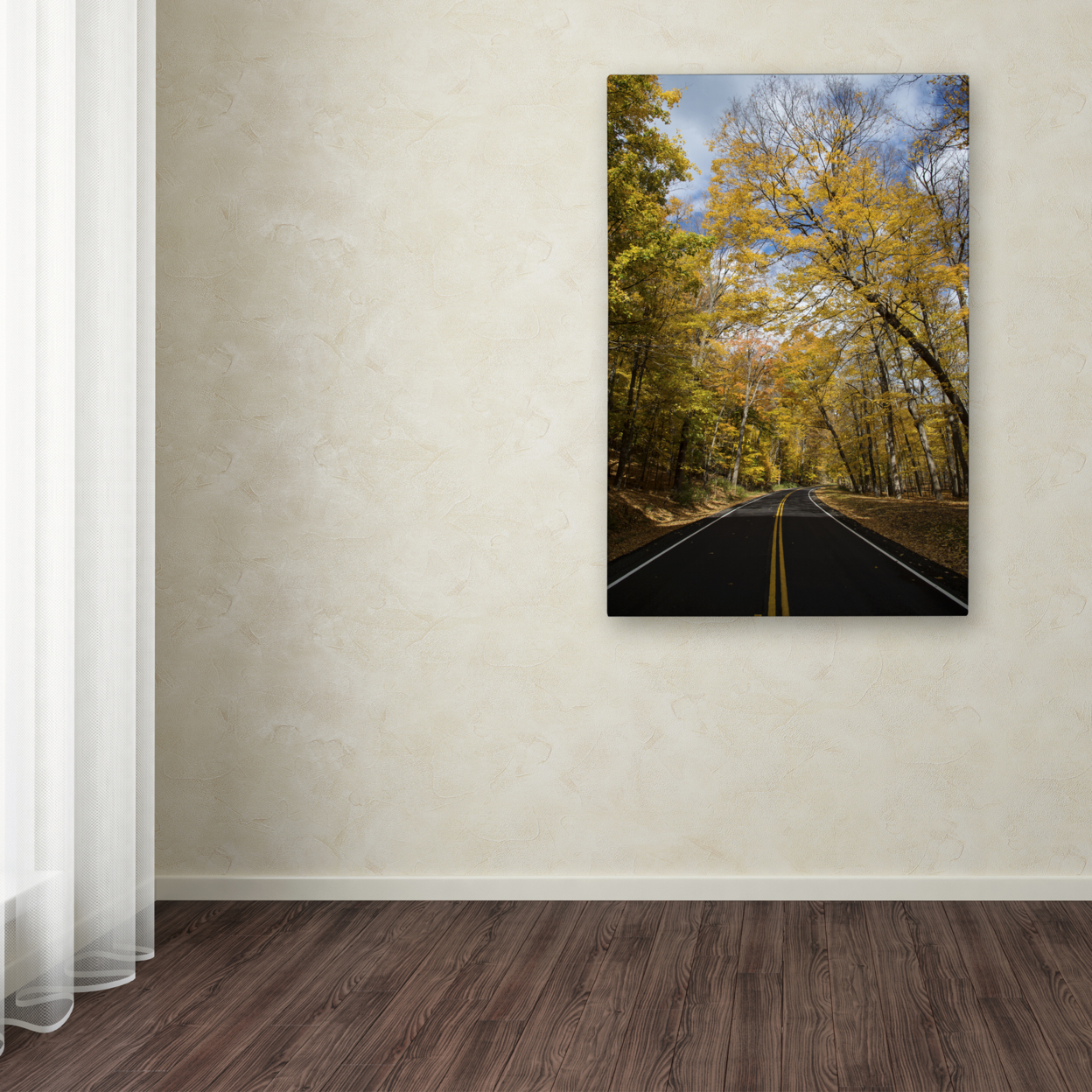 Kurt Shaffer 'Autumn Along The Valley Parkway 2' Canvas Art 16 X 24