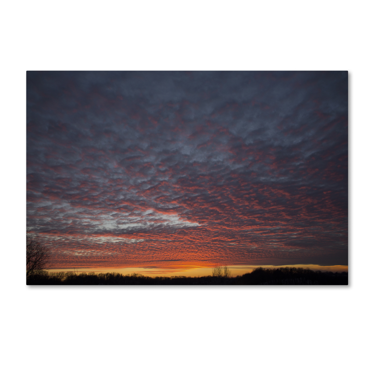 Kurt Shaffer 'Amazing Winter Sunset' Canvas Art 16 X 24