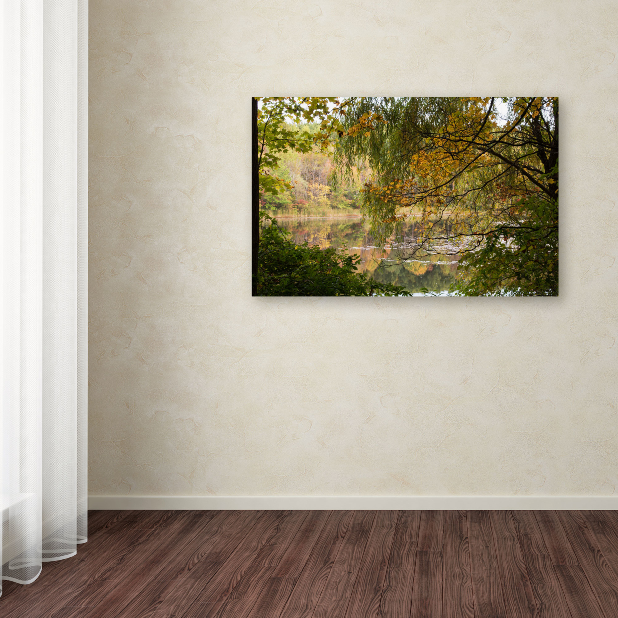 Kurt Shaffer 'Window To Early Autumn' Canvas Art 16 X 24