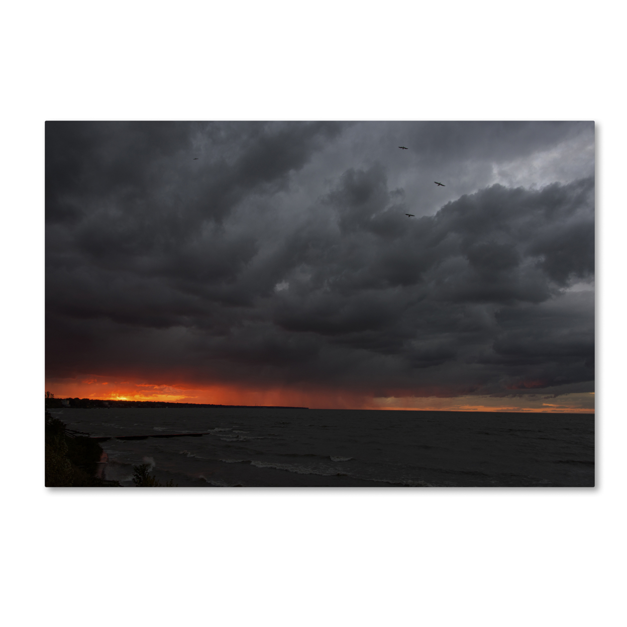 Kurt Shaffer 'Stormy October Sunset' Canvas Art 16 X 24