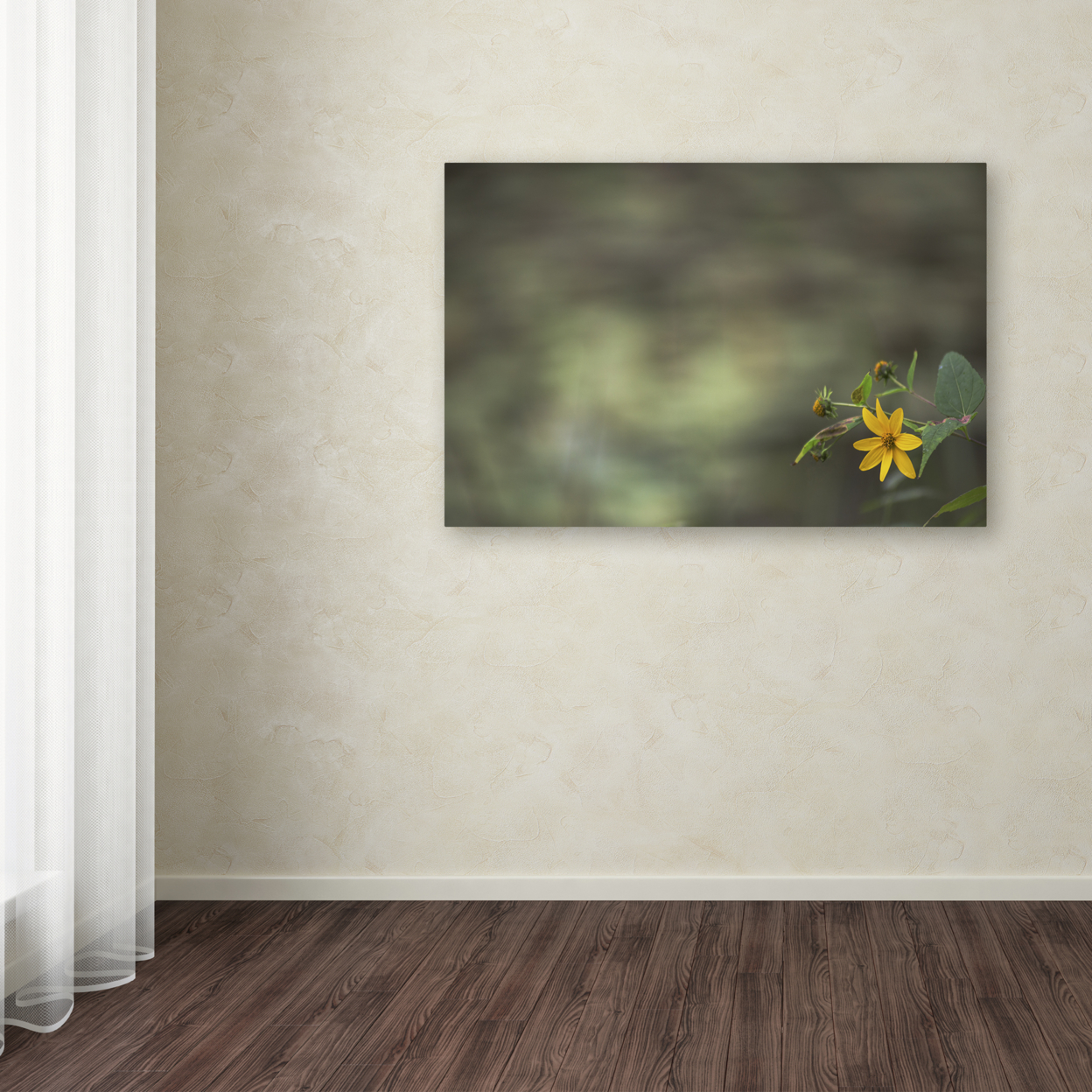 Kurt Shaffer 'Yellow Daisy Abstract' Canvas Art 16 X 24