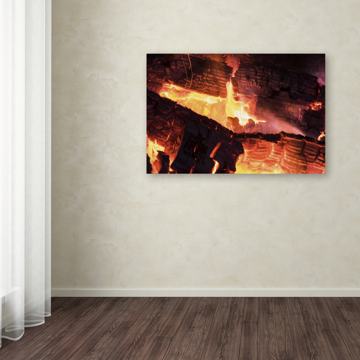 Kurt Shaffer 'Fireplace' Canvas Art 16 X 24