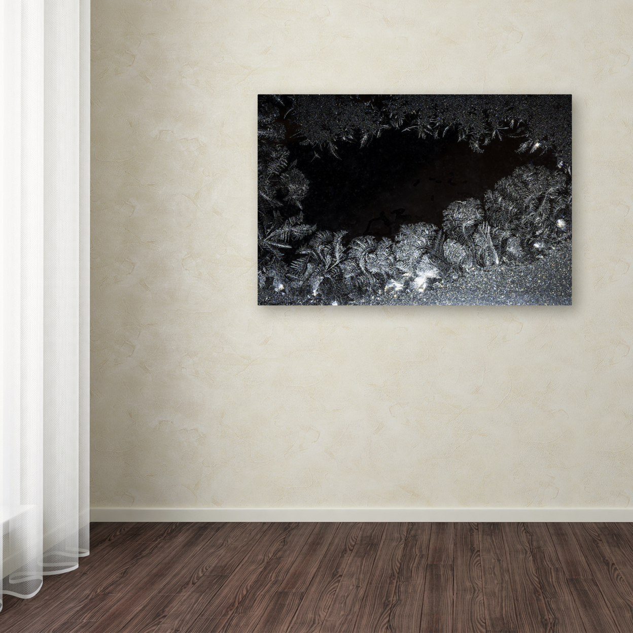 Kurt Shaffer 'Window Frost At Night 2' Canvas Art 16 X 24