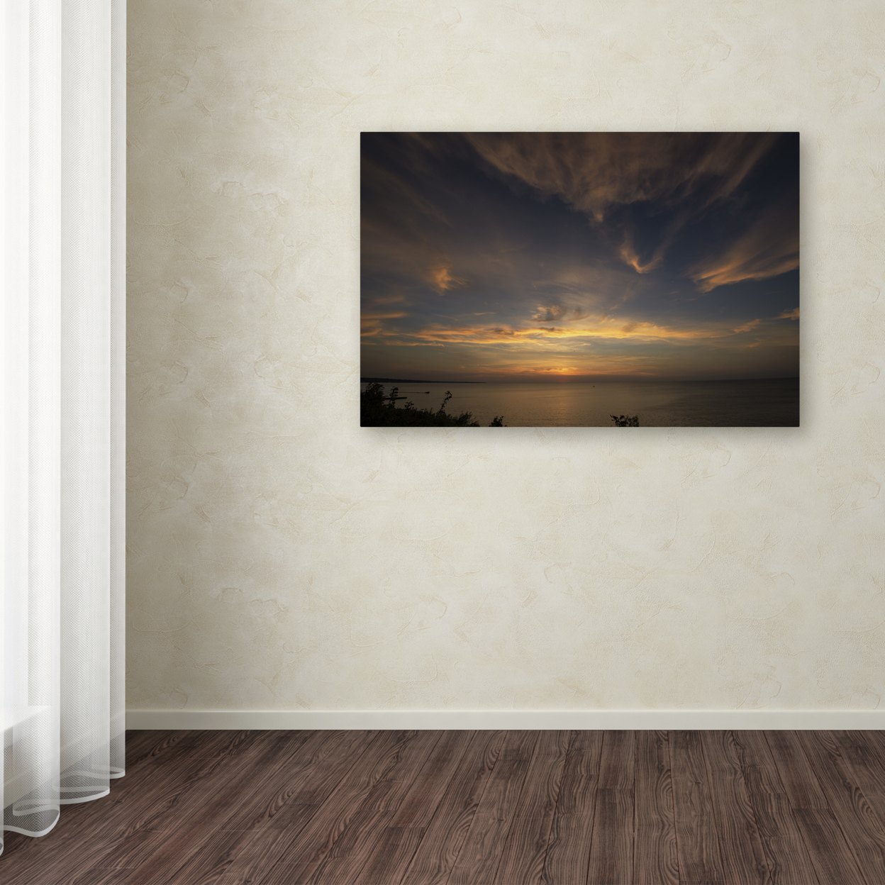 Kurt Shaffer 'Another Amazing Sunset On Lake Erie' Canvas Art 16 X 24