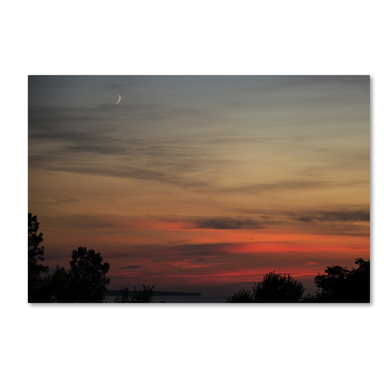 Kurt Shaffer 'New Moon Sunset' Canvas Art 16 X 24