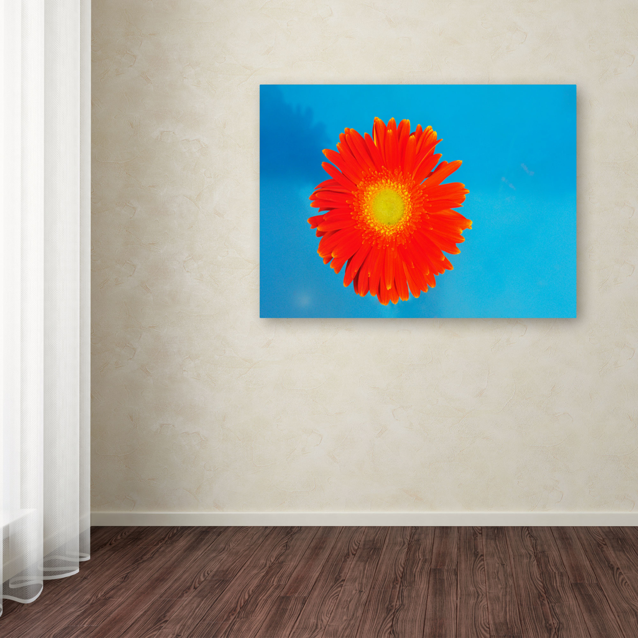 Kurt Shaffer 'Orange And Blue' Canvas Art 16 X 24