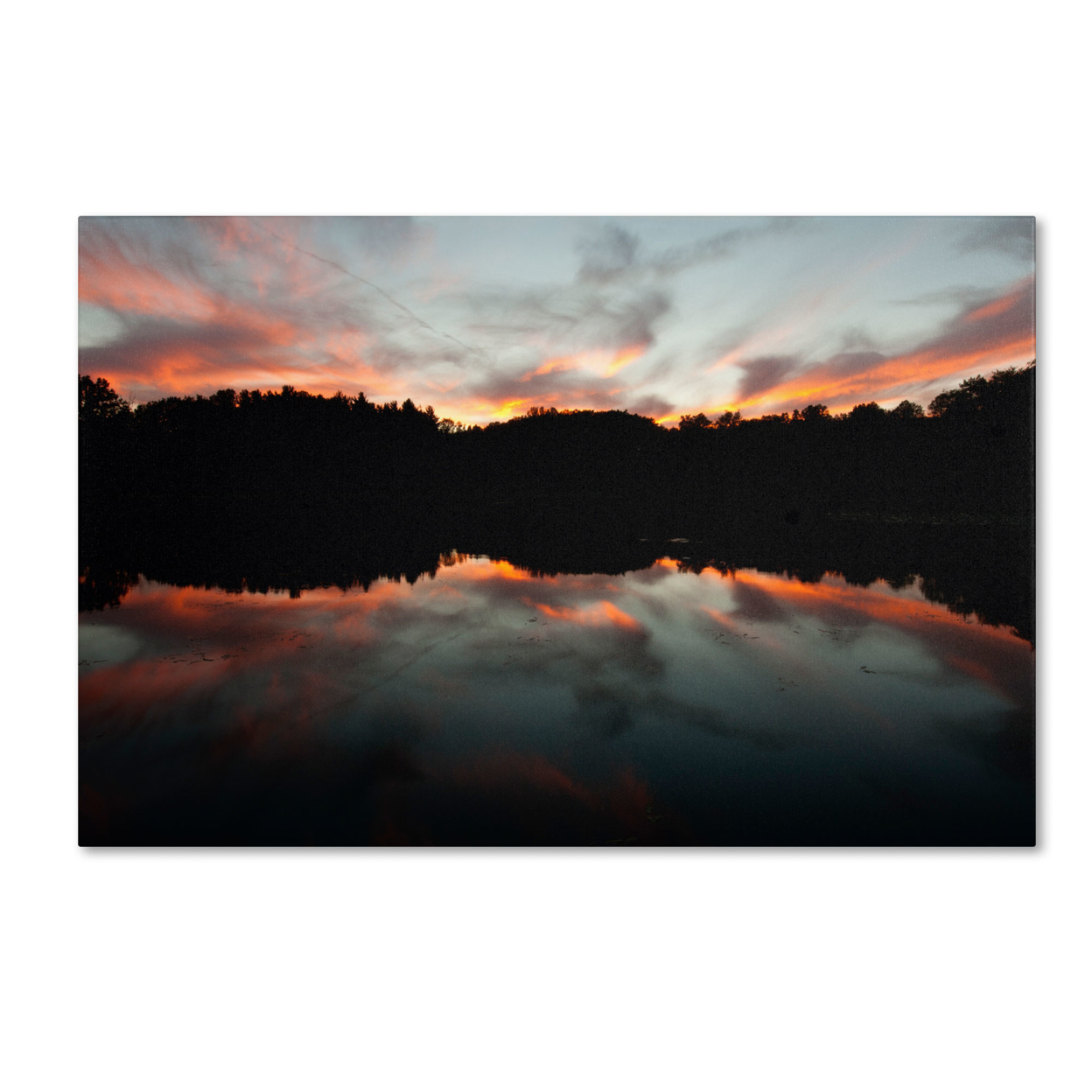 Kurt Shaffer 'Kendal Lake Sunset' Canvas Art 16 X 24
