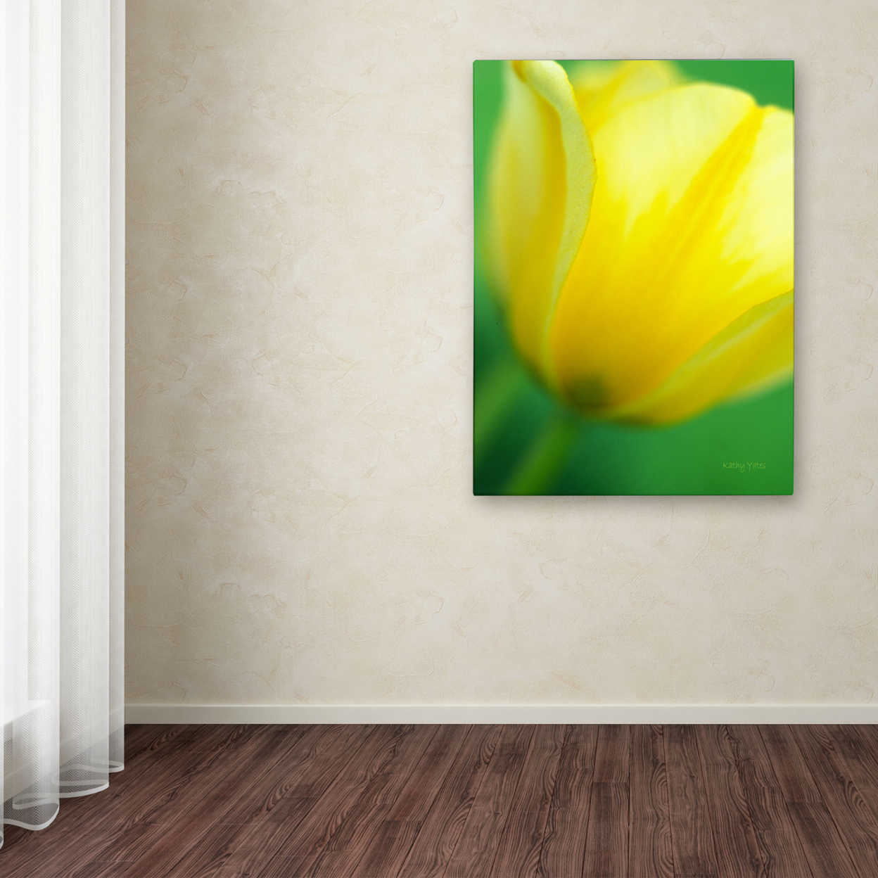 Kathy Yates 'Hint Of A Tulip' Canvas Art 16 X 24