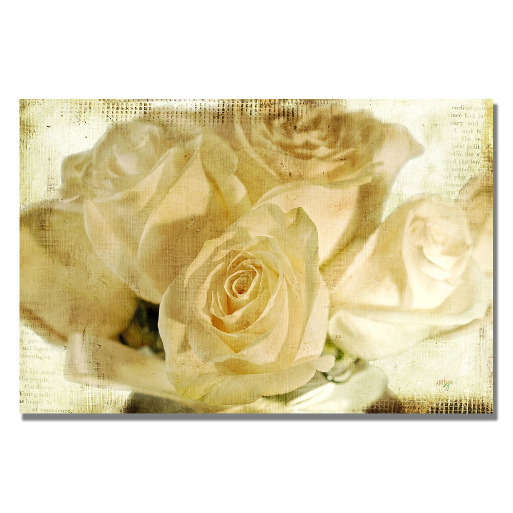 Lois Bryan 'White Rose's' Canvas Art 16 X 24
