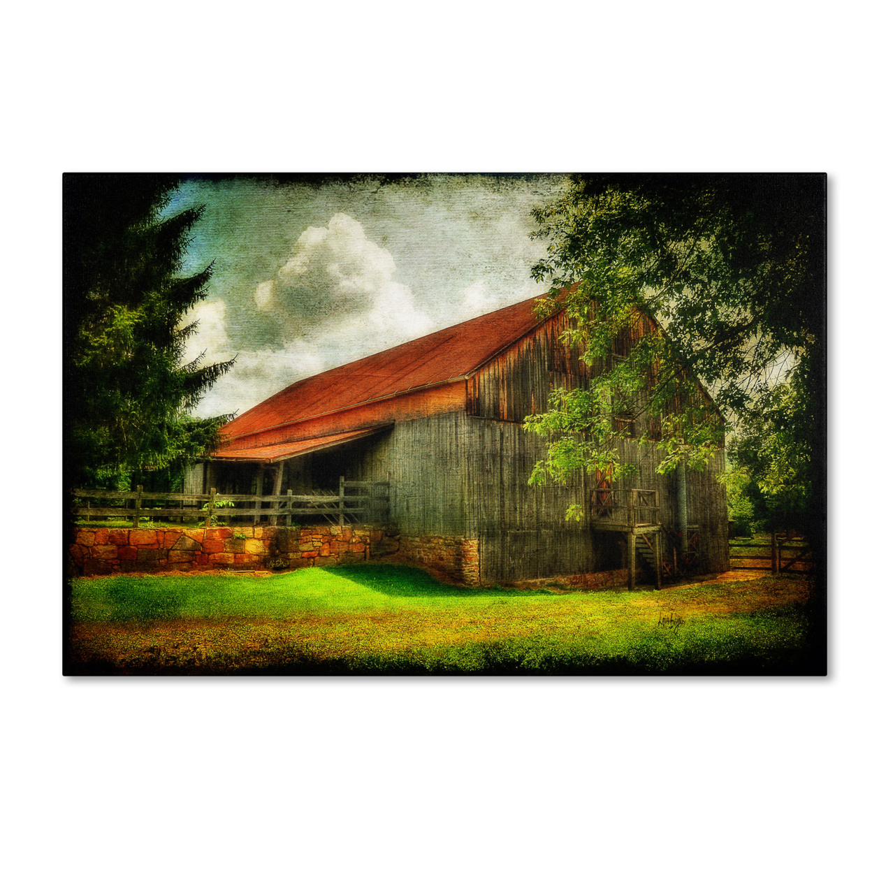 Lois Bryan 'Our Old Barn' Canvas Art 16 X 24