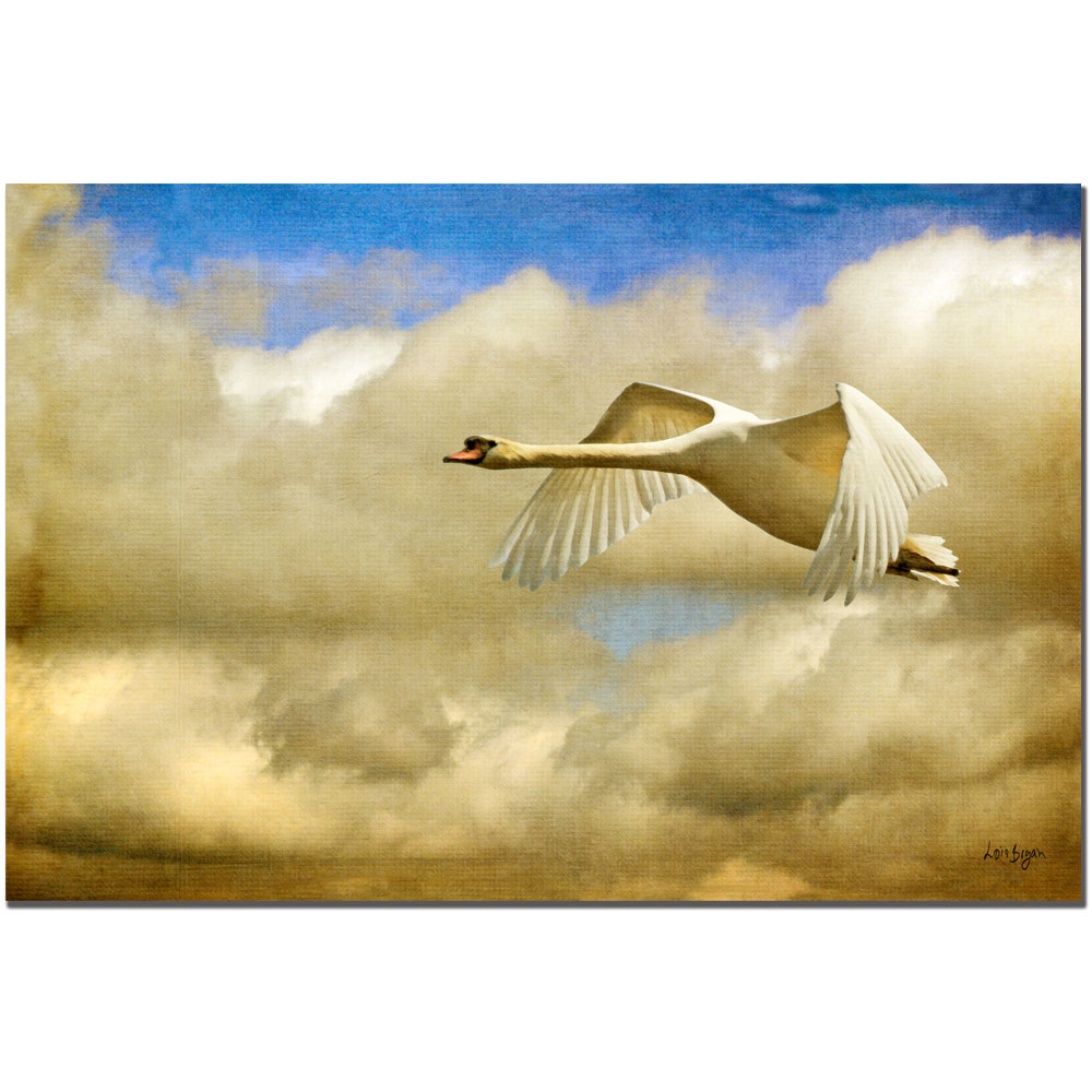 Swan Song By Lois Bryan 16x24 Canvas Art 16 X 24 Ready To Hang!