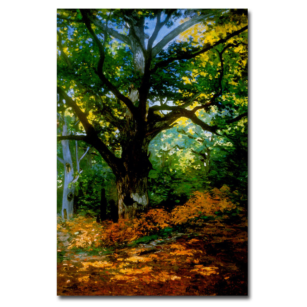 Claude Monet, 'Bodmer Oak, Fontainebleau Forest' Canvas Art 16 X 24