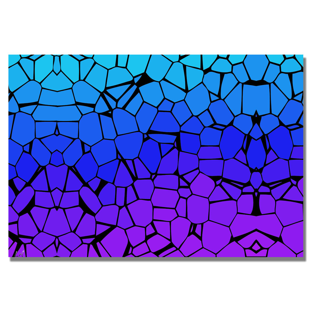 Crystals Of Blue And Purple' Canvas Art 16 X 24