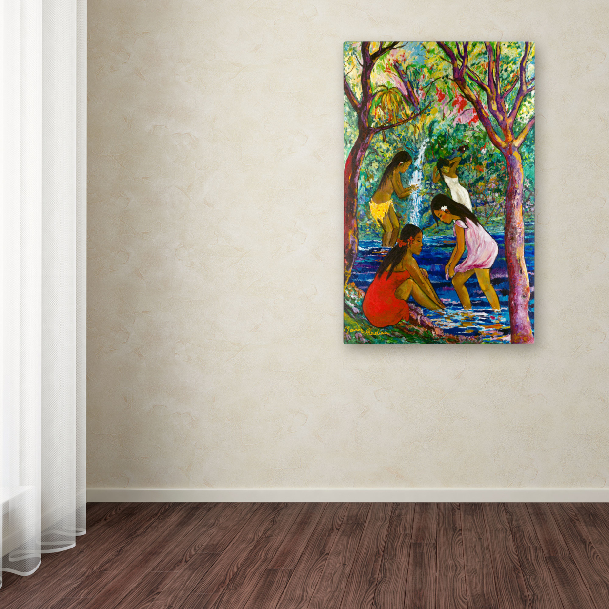Manor Shadian 'Four Girls In Maui' Canvas Art 16 X 24