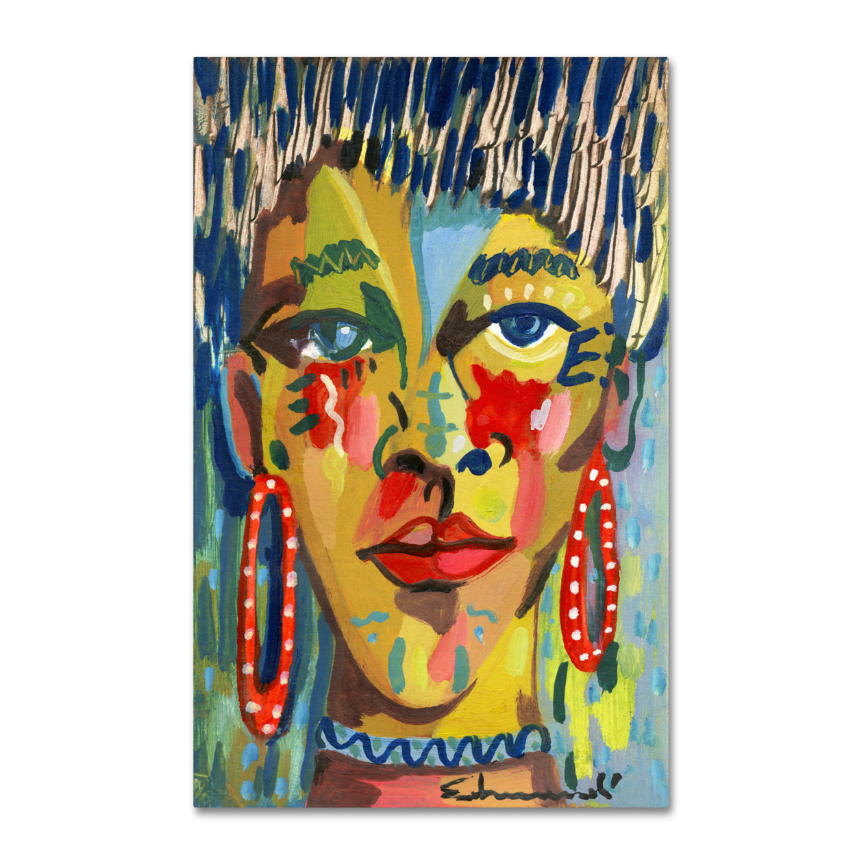 Echemerdia 'Red Earing' Canvas Art 16 X 24