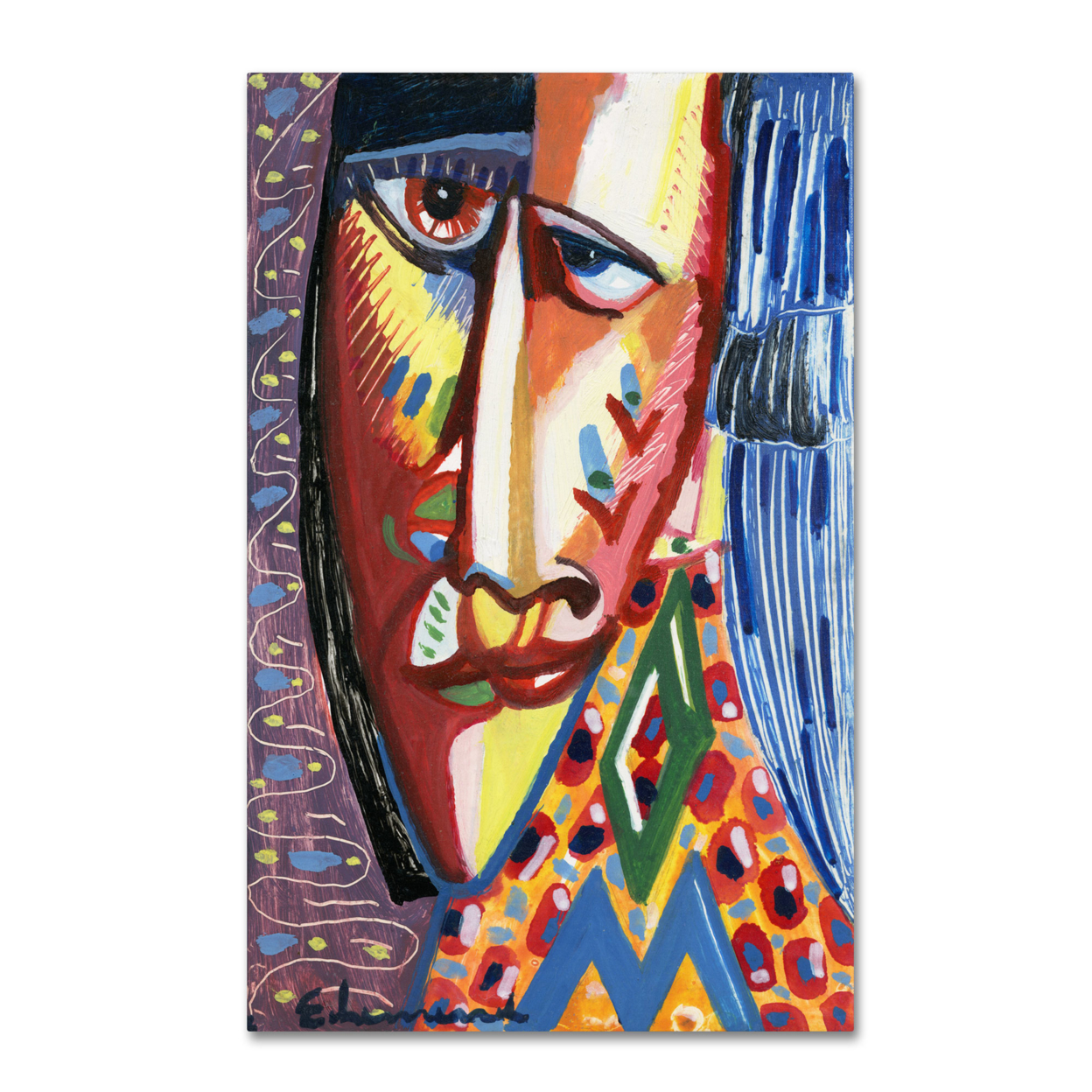 Echemerdia 'Moonface' Canvas Art 16 X 24
