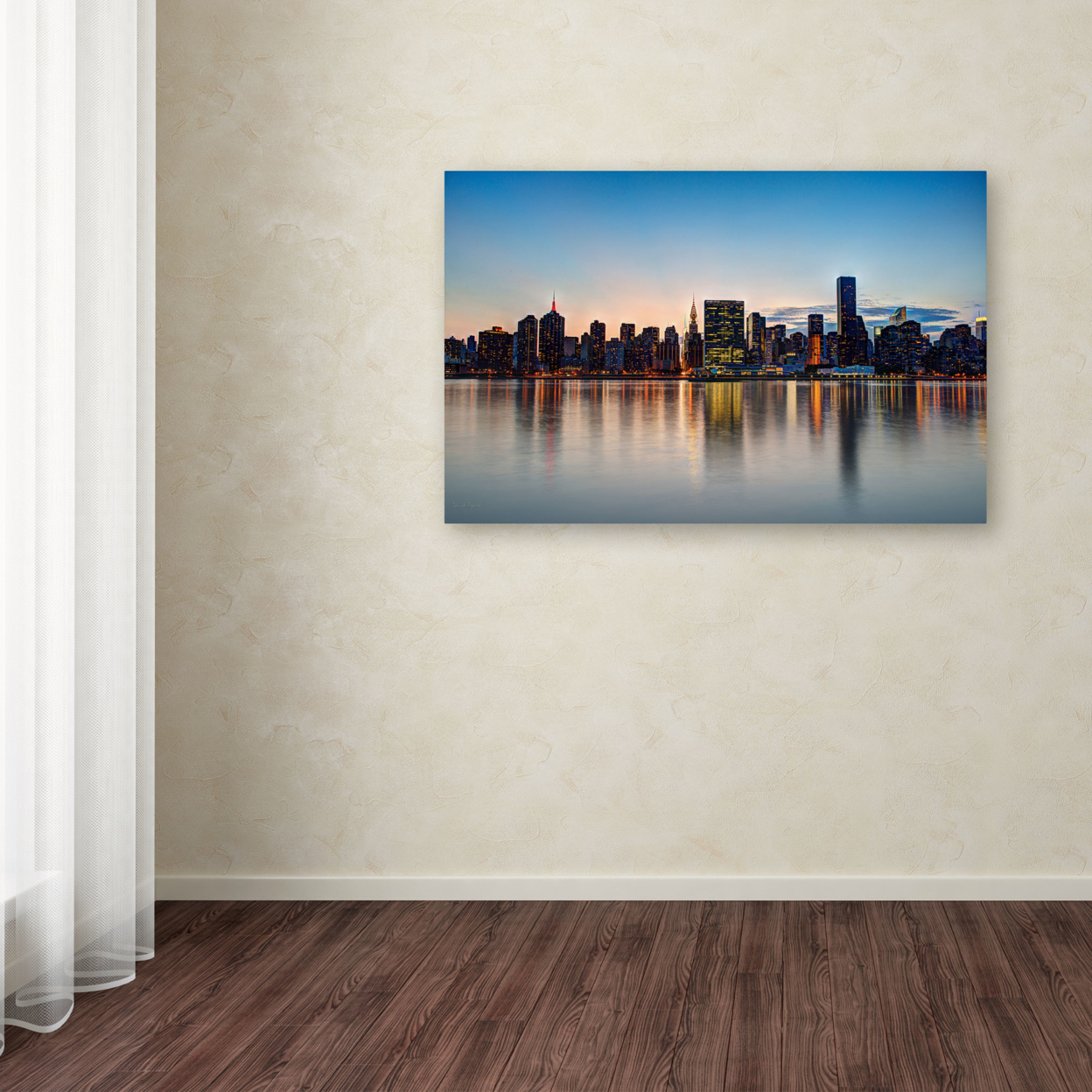 David Ayash 'Midtown NYC Over The East River-I' Canvas Art 16 X 24