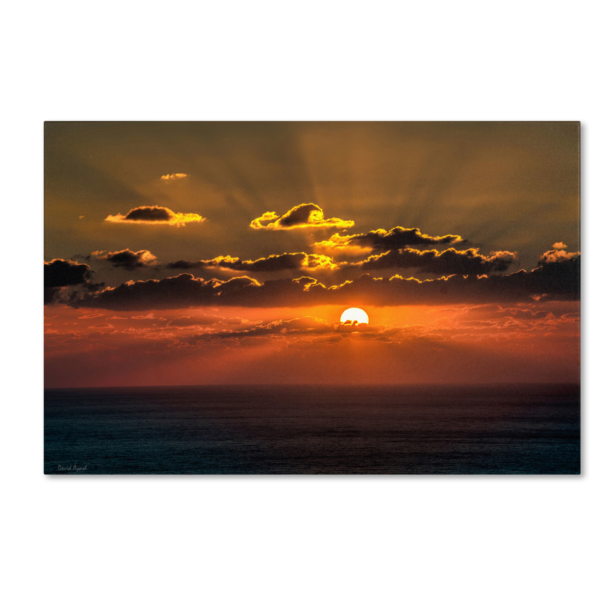 David Ayash 'Mediterranean Sunset' Canvas Art 16 X 24