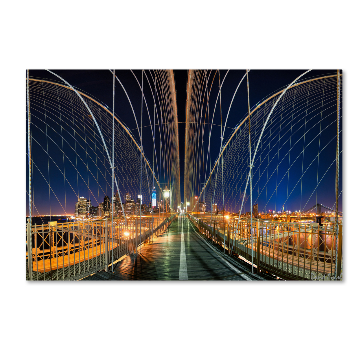 David Ayash 'Brooklyn Bridge Panorama' Canvas Art 16 X 24